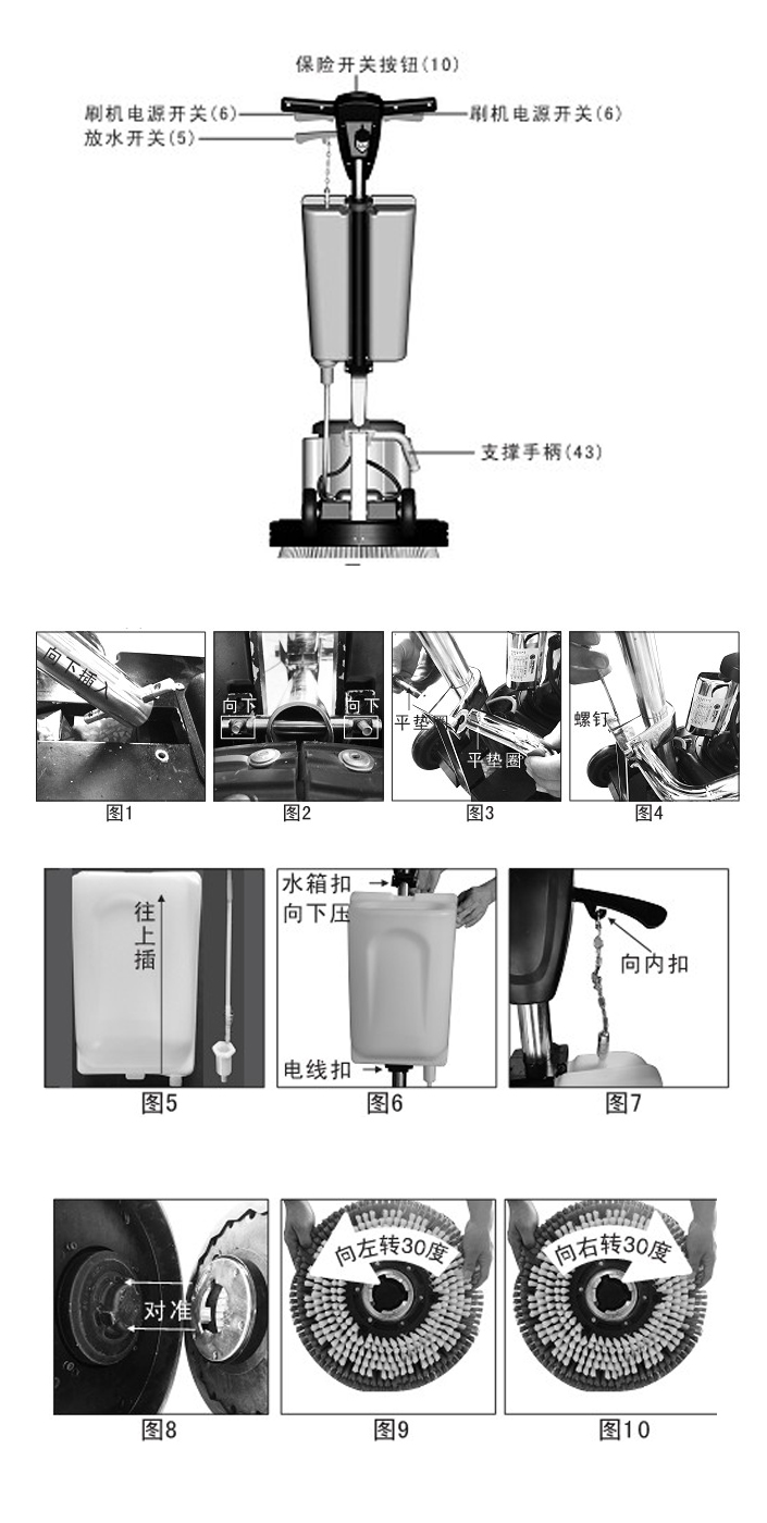 多功能刷地机YB766 吸尘器 酒店清洁器 JJHOME酒店用品1号店